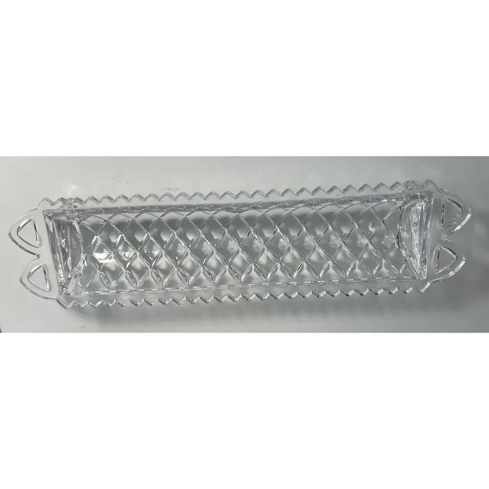 Crystal Clear Muirfield Crystal Cracker Tray New